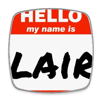 Hello My Name Is Claire Label Name Tag - Square fridge magnet - white - Front