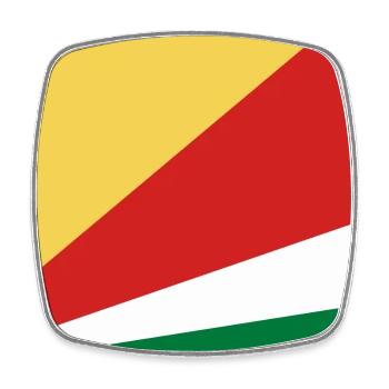 Bandes de géométrie de couleur - Magnet carré - blanc - Devant