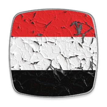 Yemen - Square fridge magnet - white - Front