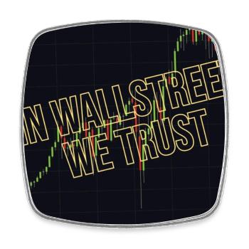 Wall Street We Trust Financial Motive - Square fridge magnet - white - Front