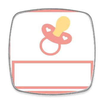 Personnalisez votre propre modèle de bébé - Magnet carré - blanc - Devant