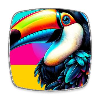 toucan - Square fridge magnet - white - Front