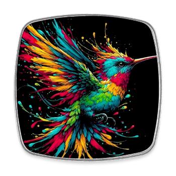 hummingbird - Square fridge magnet - white - Front