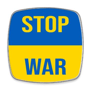 Stop War - Square fridge magnet - white - Front