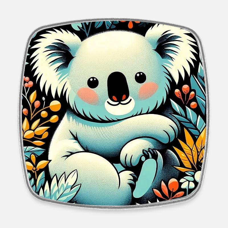 Koala - Square fridge magnet - white