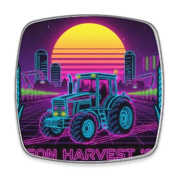 Cyber Farmer - Square fridge magnet - white - Front