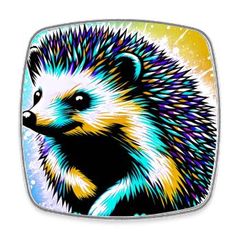hedgehog - Square fridge magnet - white - Front