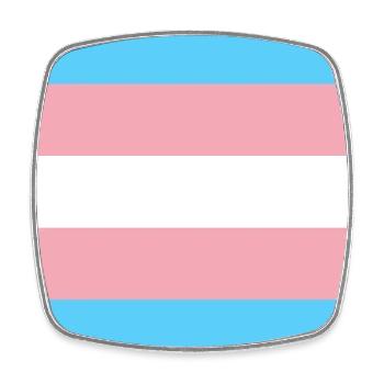 transgender sticker pride flag lgbt community - Square fridge magnet - white - Front