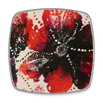 Design de fleur élégant et individuel. - Magnet carré - blanc - Devant