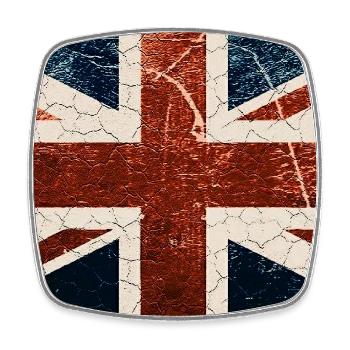 English Flag - Square fridge magnet - white - Front