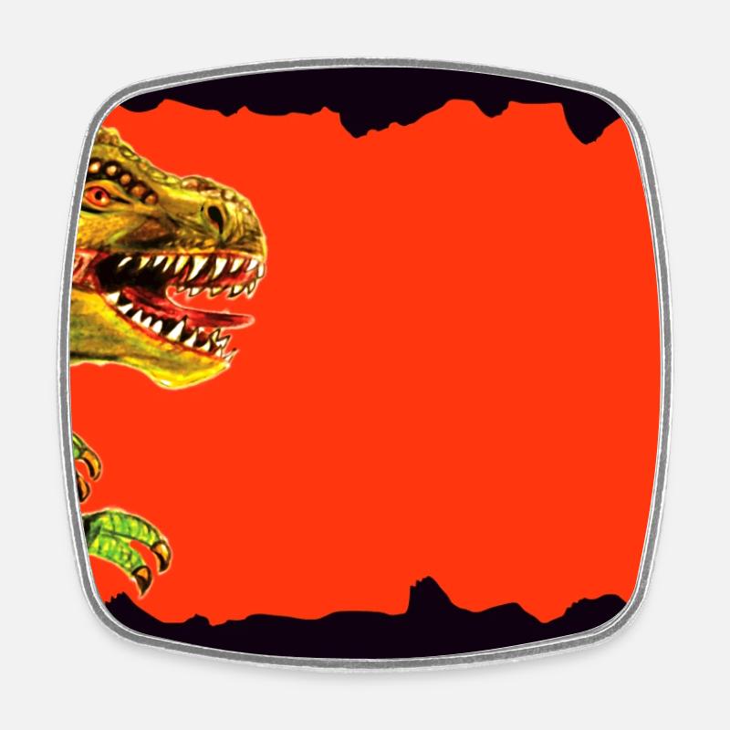T-Rex Dinosaurier | personalisierbar - Viereckiger Kühlschrankmagnet - Weiß