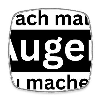 Einfach_mal_die_Augen_zu - Viereckiger Kühlschrankmagnet - Weiß - Vorne