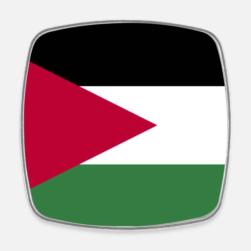 Drapeau national de la Jordanie - Magnet carré - blanc