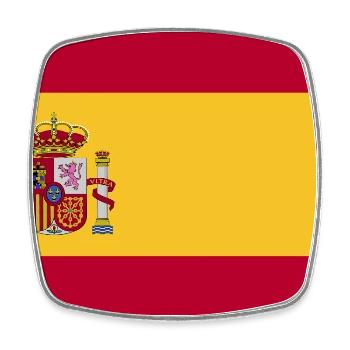 Spain National Flag - Square fridge magnet - white - Front