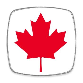 Obtenez nos drapeaux du Canada maintenant - Magnet carré - blanc - Devant