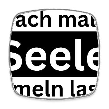 Einfach_mal_die_Selle_baumeln - Viereckiger Kühlschrankmagnet - Weiß - Vorne