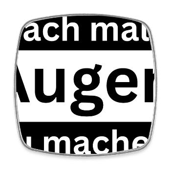 Einfach_mal_die_Augen_zu - Viereckiger Kühlschrankmagnet - Weiß - Vorne