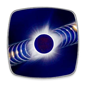 eclipse2026 - Square fridge magnet - white - Front