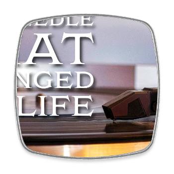 The needle that changed my life - Square fridge magnet - white - Front