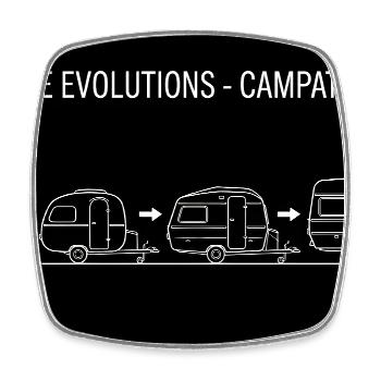 die evolutions campatie - Viereckiger Kühlschrankmagnet - Weiß - Vorne