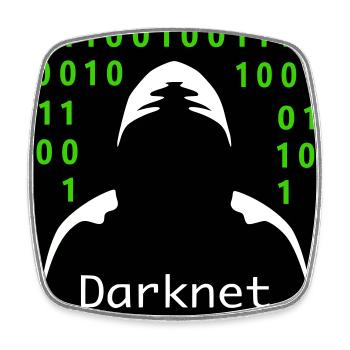 Darknet - Viereckiger Kühlschrankmagnet - Weiß - Vorne