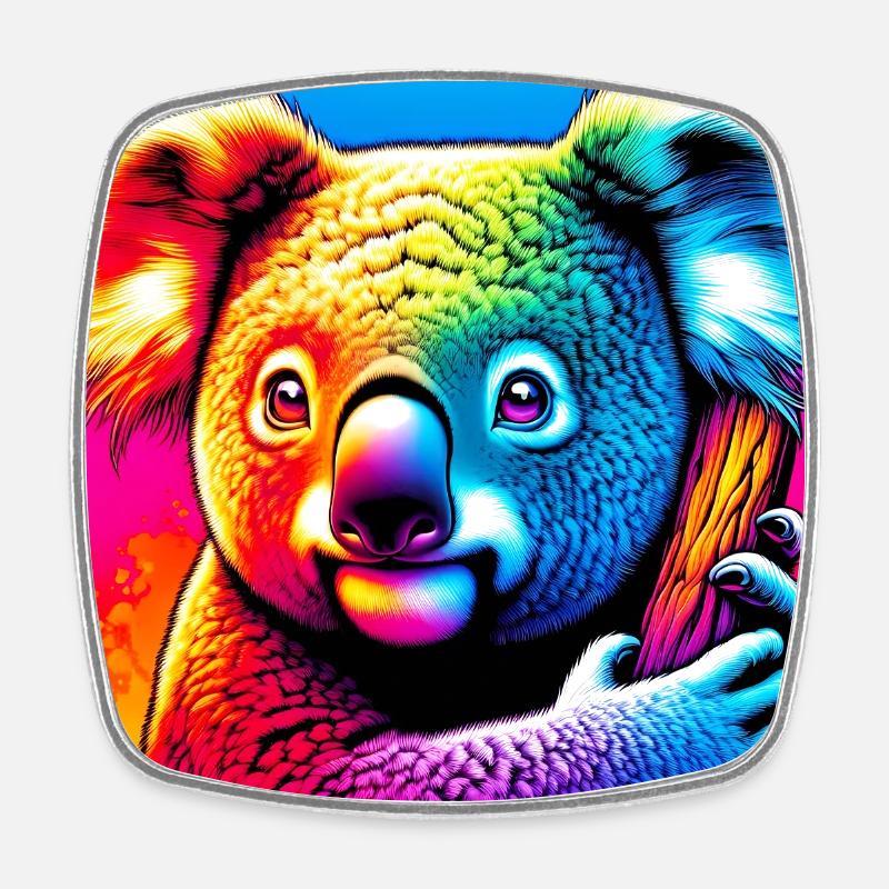 Koala - Viereckiger Kühlschrankmagnet - Weiß
