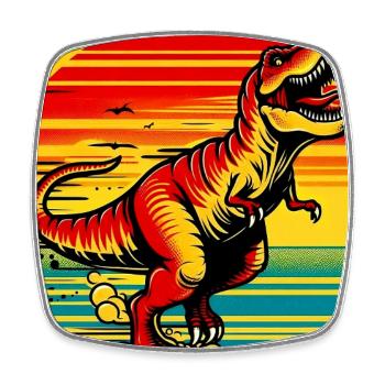 dinosaur - Square fridge magnet - white - Front