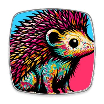 hedgehog - Square fridge magnet - white - Front