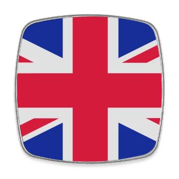 Drapeau Royaume-Uni - Magnet carré - blanc - Devant
