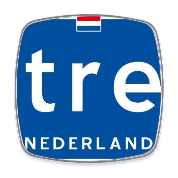 Utreg (Utrecht) signe de nom de lieu - Magnet carré - blanc - Devant