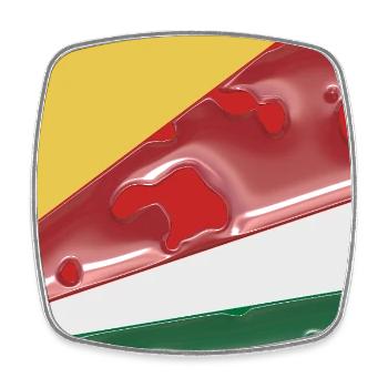 Région des Seychelles - Magnet carré - blanc - Devant