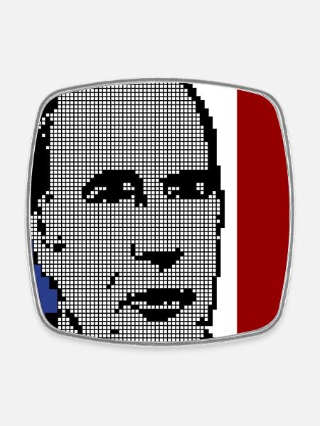 Mitterrand 1981 - Magnet carré - blanc