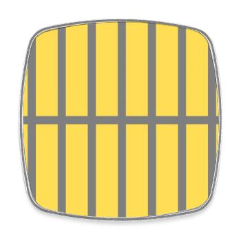 Graphic No. 4 - Square fridge magnet - white - Front
