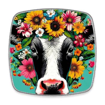 vache - Magnet carré - blanc - Devant