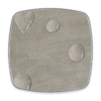 Realistische 3D Wassertropfen - Viereckiger Kühlschrankmagnet - Weiß - Vorne