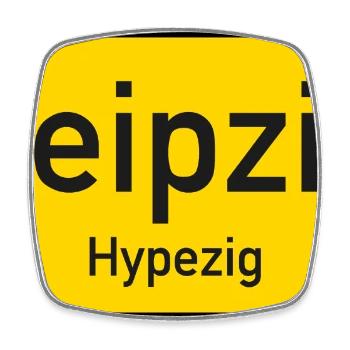 Nom de lieu de Leipzig allemagne - Magnet carré - blanc - Devant