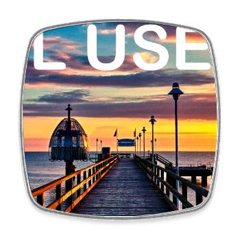 Le mug Usedom - Magnet carré - blanc - Devant