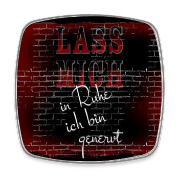 LASS MICH in Ruhe ich bin genervt - Mauspad - Viereckiger Kühlschrankmagnet - Weiß - Vorne