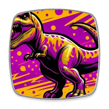 dinosaur - Square fridge magnet - white - Front