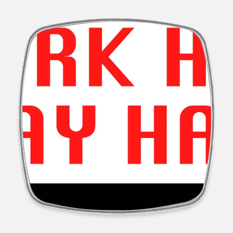 Work Hard. Play Hard. (Red) - Square fridge magnet - white