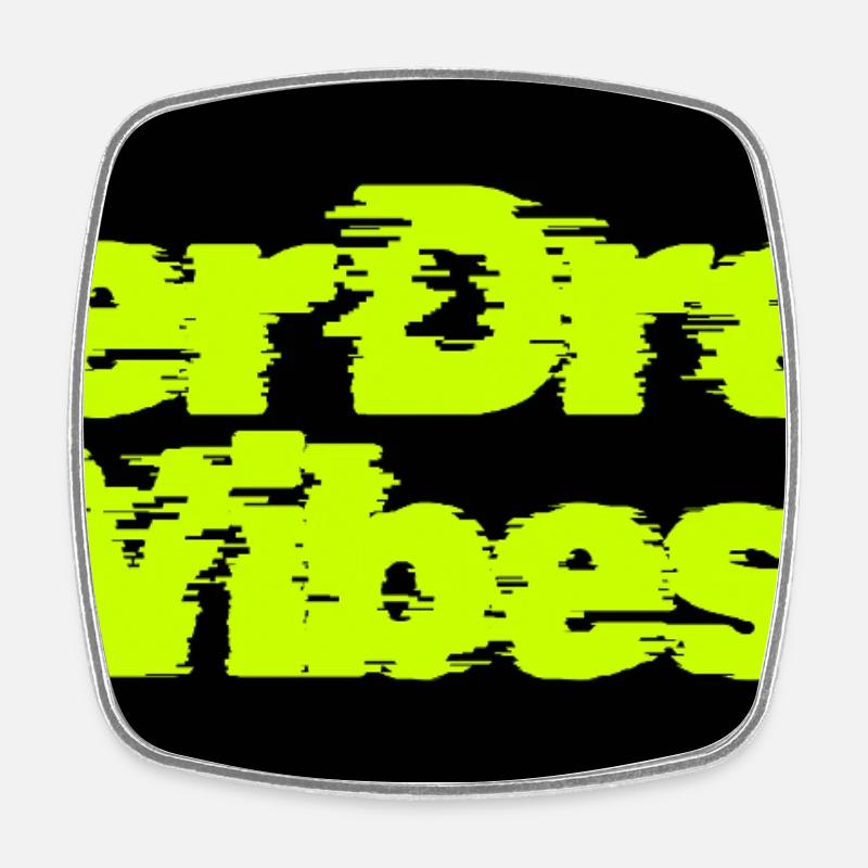Fever Dream Vibes: Neon Lettering - Square fridge magnet - white