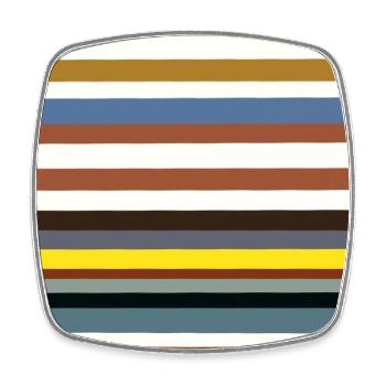 Designklassiker Streifen-Muster Vintage - Viereckiger Kühlschrankmagnet - Weiß - Vorne