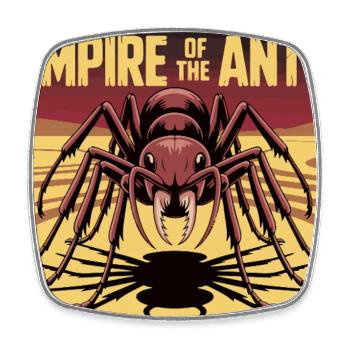 Retro - Empire of the Ants - Viereckiger Kühlschrankmagnet - Weiß - Vorne