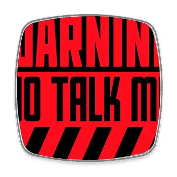 No Talk Me Lustig Antisozial Introvertiert Spruch - Viereckiger Kühlschrankmagnet - Weiß - Vorne