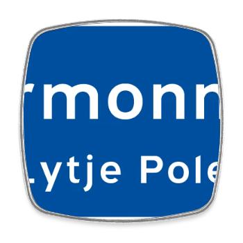 Ortsschild Schiermonnikoog - Viereckiger Kühlschrankmagnet - Weiß - Vorne