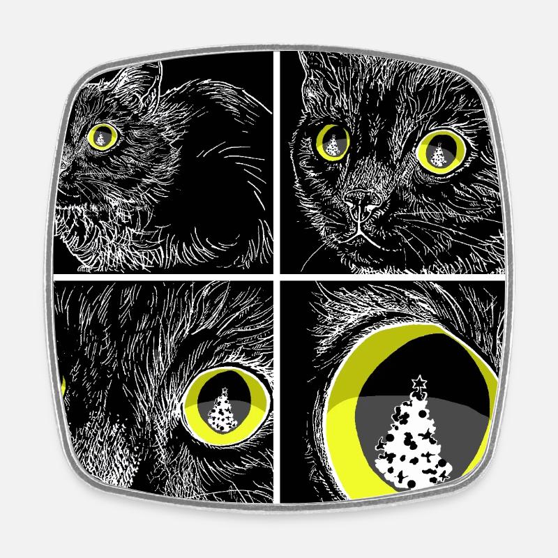 TARGET LOCKED - Square fridge magnet - white