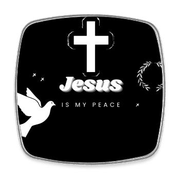 Jésus est ma paix - Magnet carré - blanc - Devant