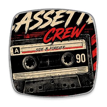 Cassette_Crew_-_Side_B_Vorever - Viereckiger Kühlschrankmagnet - Weiß - Vorne