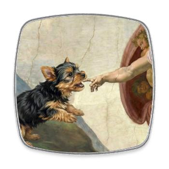 Mème des chiens de la main havanaise - Magnet carré - blanc - Devant
