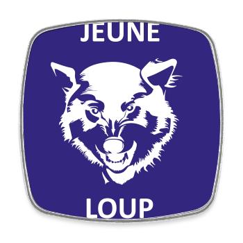 Young wolf - Square fridge magnet - white - Front